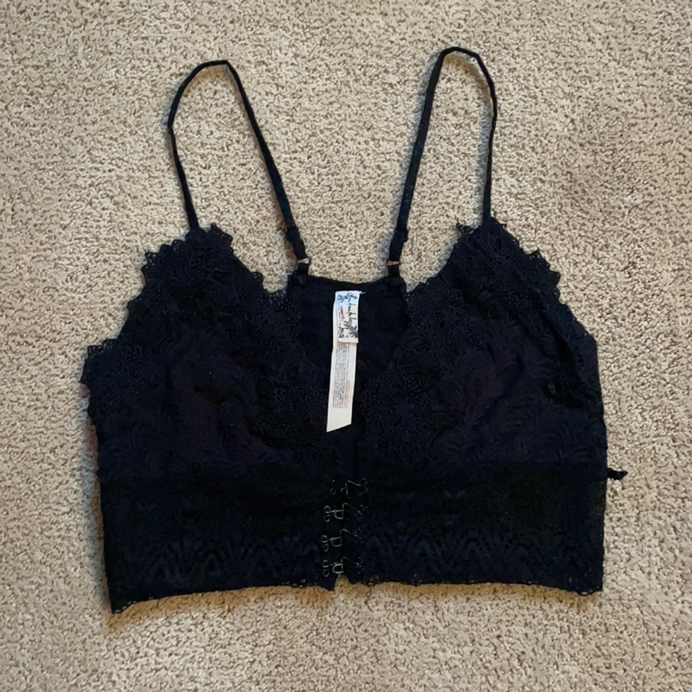 Free People Black Bralette